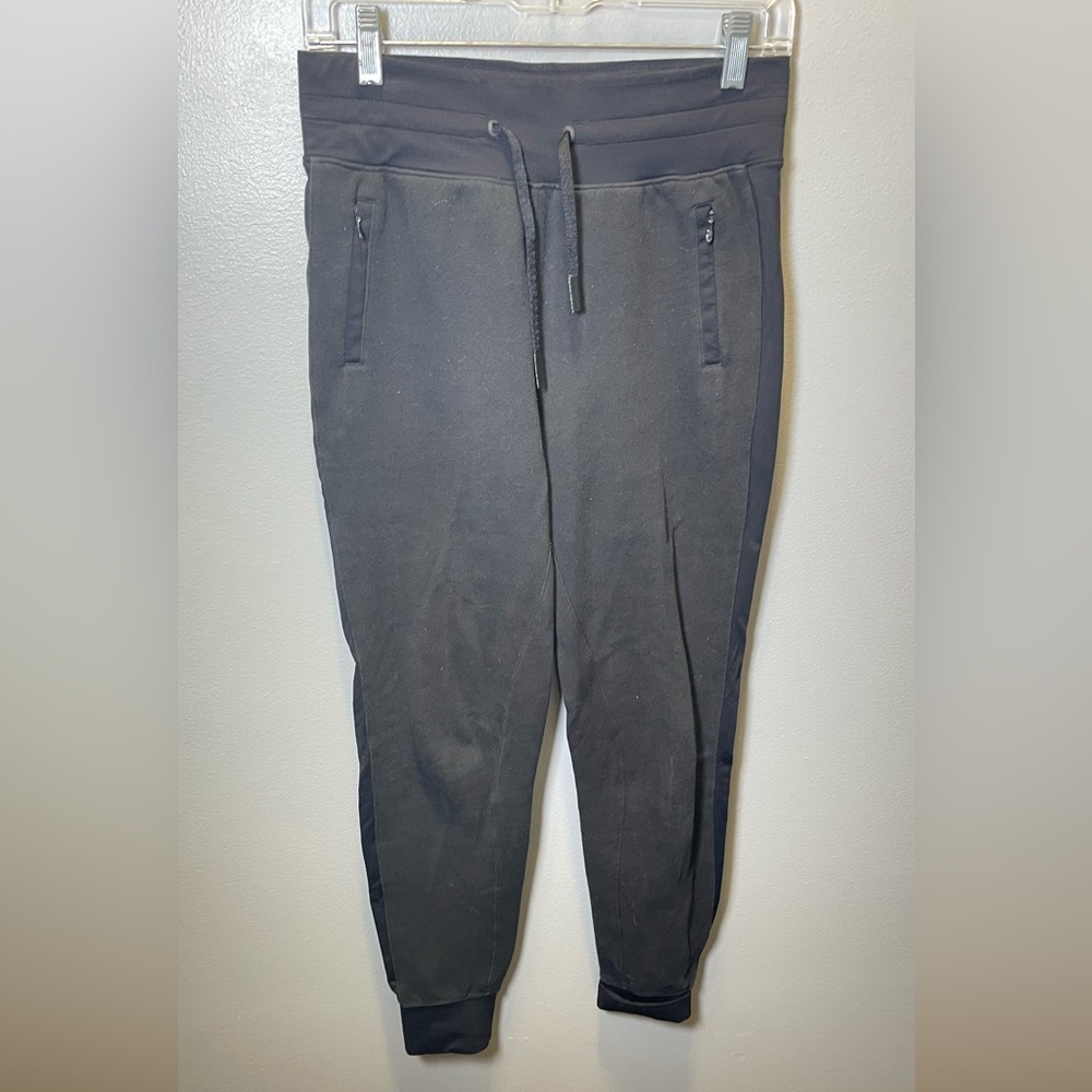 Lululemon Get Going Joggers Women’s Black Gray Zip Pockets Sweat Pants Size 4